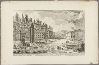 Vista del sitio del antiguo Foro Romano, de Vistas de Roma