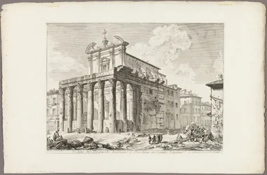 Vista del Templo de Antonino y Faustina en el Foro Romano, de Vistas de Roma