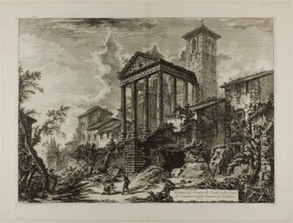Vista del Templo de Hércules en Cori, a diez millas de Velletri, de Vistas de Roma
