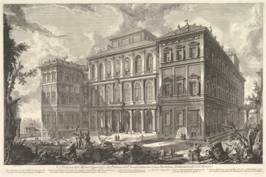 Vista del palacio de la ilustre familia Barberini en la colina Quirinal
