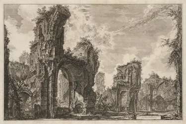 Vistas de Roma: Rovine del Sisto o sia della gran sala delle Terme Antoniniane, 1765