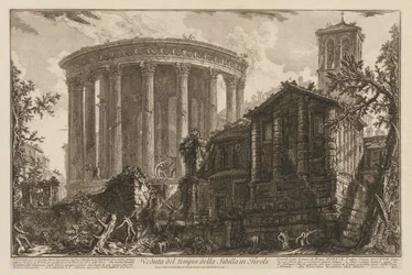 Views of Rome:  Temple of the Sibyl at Tivoli