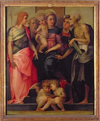 Madonna y Niño con Santos, c.1518