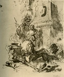 Un soldado sentado, mediados del siglo XVIII, 1928