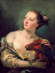 Una Joven con un Guacamayo, finales de 1760
