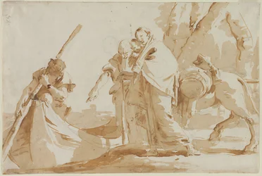 Huida a Egipto: El embarque de la Sagrada Familia, c. 1735