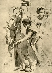 Grupo de figuras, mediados del siglo XVIII, 1928
