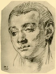 Cabeza de un niño, mediados del siglo XVIII