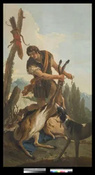 Cazador con ciervo