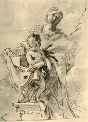 Madonna y el Niño, mediados del siglo XVIII, 1928