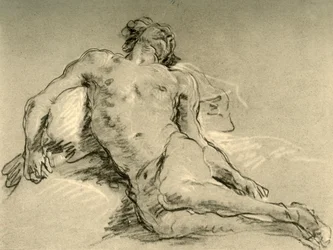 Desnudo descansando, mediados del siglo XVIII, 1928