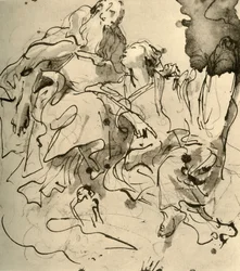 Hombre viejo y mujer joven, 1761, 1928