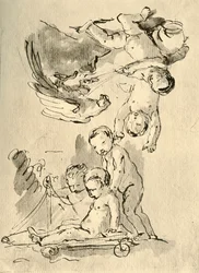 Cupidos jugando, c. 1757, 1928