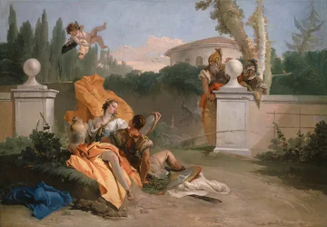 Rinaldo y Armida en su jardín