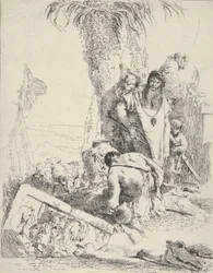 Pastor con dos magos, de los Scherzi, ca. 1743-57