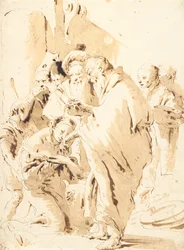 San Prosdocio bautizando a Santa Giustina