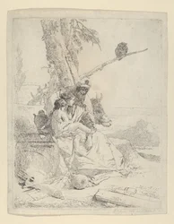 La familia del campesino oriental, de los Scherzi, ca. 1740