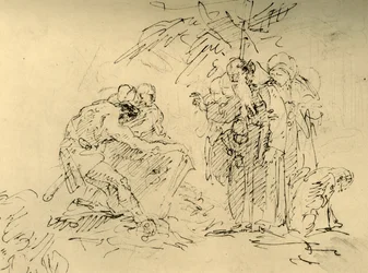 La apertura de una tumba, mediados del siglo XVIII, 1928