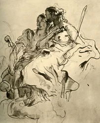 Dos mujeres jóvenes, mediados del siglo XVIII, 1928