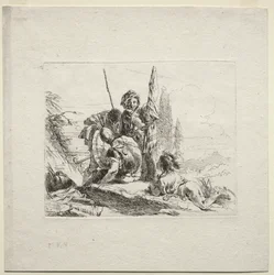 Varios caprichos: Los tres soldados y el niño, 1785