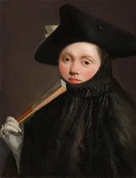 Joven dama con sombrero tricorne