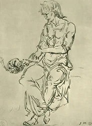 Hombre sentado con instrumento astronómico, finales del siglo XV, 1943