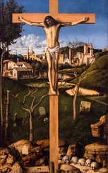 La Crucifixión, hacia 1490-1505 (óleo sobre madera)
