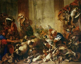 Jesús expulsando a los mercaderes del templo