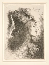 Figura mirando hacia la derecha, de la serie Pequeños estudios de cabezas.