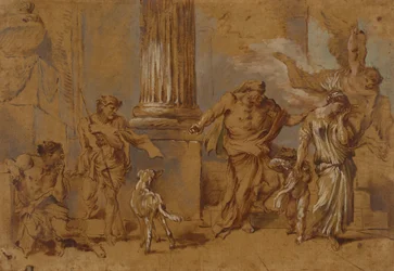 La expulsión de Agar, c.1640
