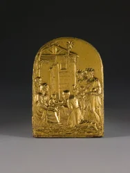 Plaqueta, La Adoración de los Magos, principios del siglo XVI (bronce)
