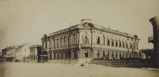 El palacio Stroganov en San Petersburgo, década de 1860