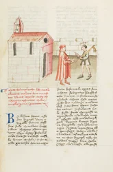 Decamerón, El serrallo silencioso - Masetto da Lamporecchio llegando al monasterio, Tercer día, relato 1.