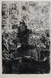 En la Operà de París, c.1880 (rayado sobre papel)