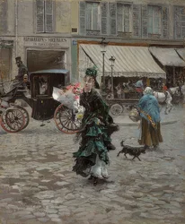 Al cruzar la calle. 1873-75