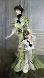 Madame Georges Hugo y su hijo Jean