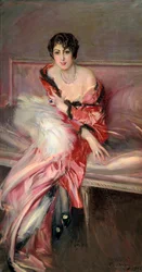 Madame Juillard de rojo, 1912