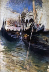 Muelle y San Marco en Venecia