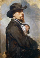 Retrato del pintor italiano Vincenzo Cabianca (1827-1902)