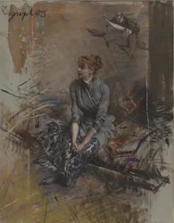 Retrato de la actriz Gabrielle Réjane 1856-1920