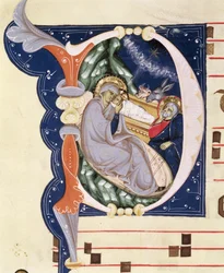 Ms 561 f.31v Inicial historiada 