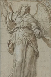 Ángel de pie sosteniendo un pergamino, ca. 1614