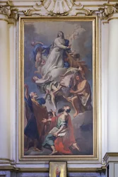 Pintura dedicada a la Virgen, Domenico Pestrini, santuario de la Virgen de San Luca