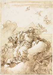 Dios el Padre con símbolo de la Trinidad, 1758 o después