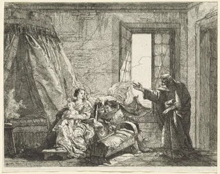 José transmite a María el mandato de Dios de huir