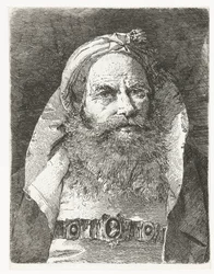 Hombre con turbante pequeño Colección de cabezas (título de la serie) Raccolta di Teste (título de la serie)
