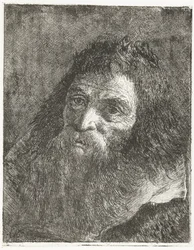 Hombre con cabello largo y barba