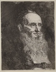 Un anciano con barba