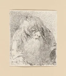 Anciano con barba y pelo largo, de la «Raccolta di Teste» (Colección de cabezas)