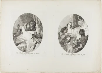 Tarquino y Lucrecia y Cleopatra honrados con regalos